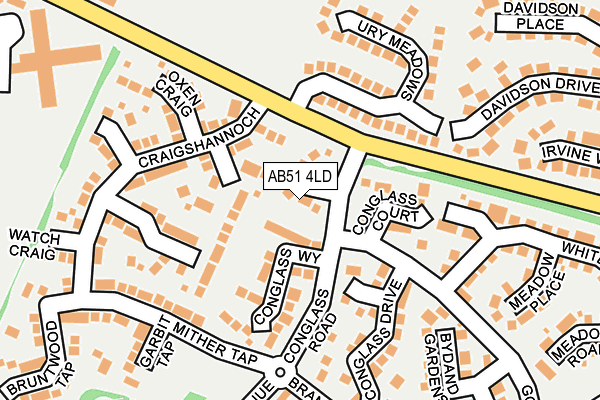 AB51 4LD map - OS OpenMap – Local (Ordnance Survey)