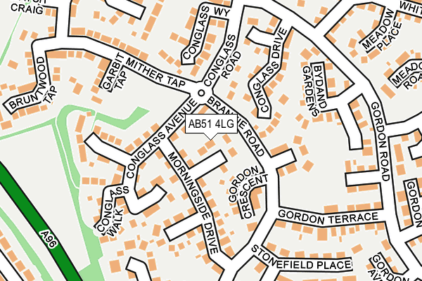 AB51 4LG map - OS OpenMap – Local (Ordnance Survey)