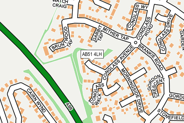 AB51 4LH map - OS OpenMap – Local (Ordnance Survey)