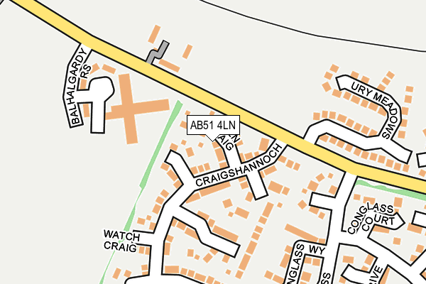 AB51 4LN map - OS OpenMap – Local (Ordnance Survey)