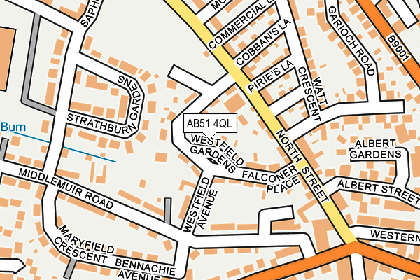 AB51 4QL map - OS OpenMap – Local (Ordnance Survey)
