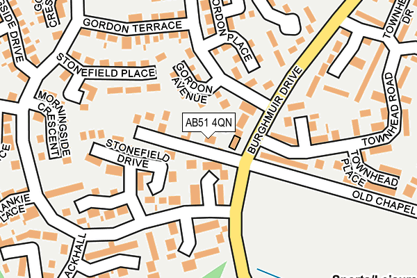 AB51 4QN map - OS OpenMap – Local (Ordnance Survey)