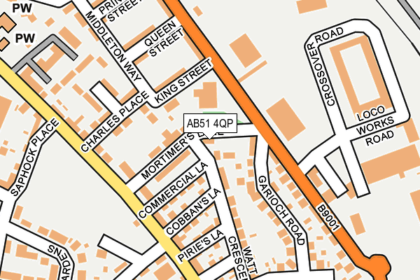 AB51 4QP map - OS OpenMap – Local (Ordnance Survey)