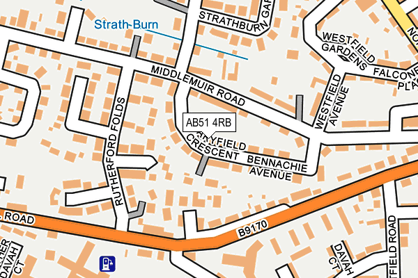 AB51 4RB map - OS OpenMap – Local (Ordnance Survey)
