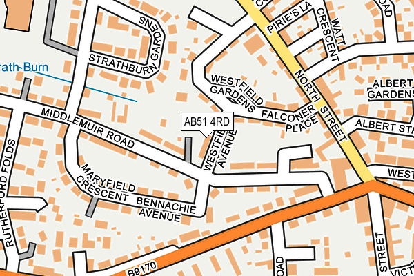 AB51 4RD map - OS OpenMap – Local (Ordnance Survey)