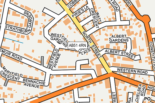 AB51 4RN map - OS OpenMap – Local (Ordnance Survey)
