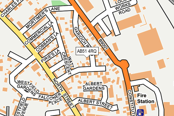 AB51 4RQ map - OS OpenMap – Local (Ordnance Survey)