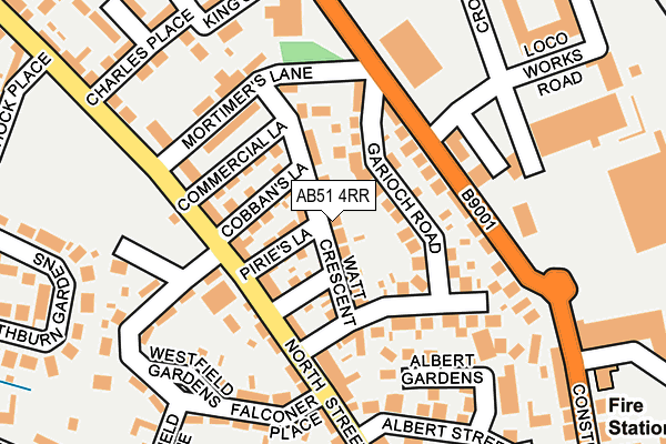 AB51 4RR map - OS OpenMap – Local (Ordnance Survey)