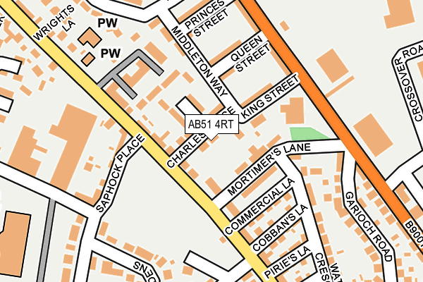 AB51 4RT map - OS OpenMap – Local (Ordnance Survey)