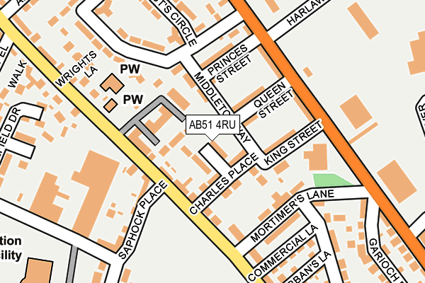 AB51 4RU map - OS OpenMap – Local (Ordnance Survey)