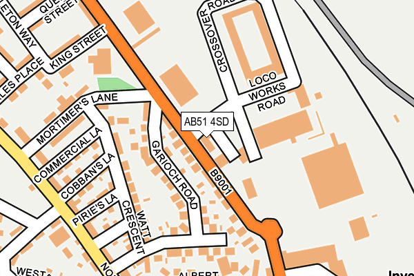 AB51 4SD map - OS OpenMap – Local (Ordnance Survey)
