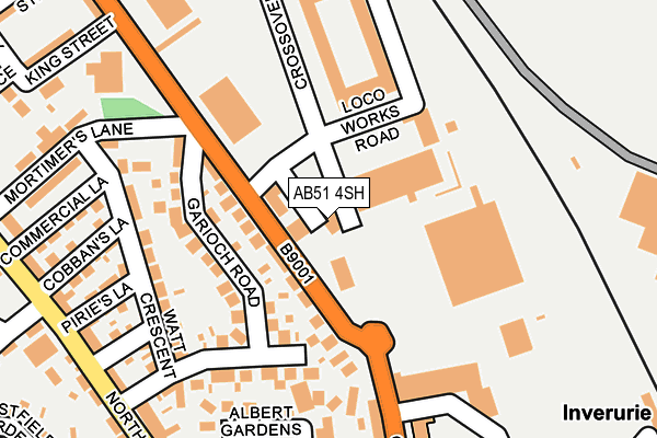 AB51 4SH map - OS OpenMap – Local (Ordnance Survey)