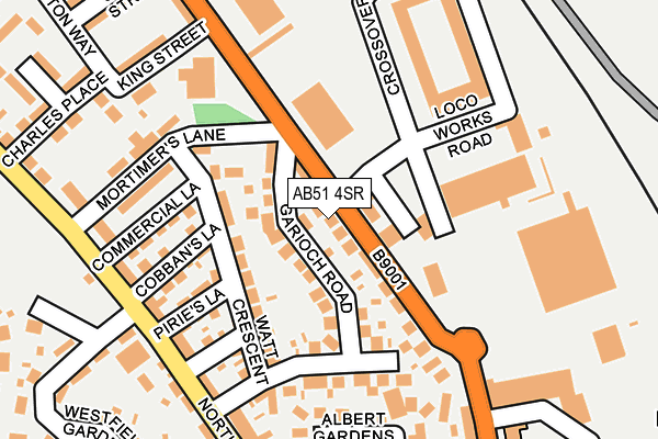 AB51 4SR map - OS OpenMap – Local (Ordnance Survey)