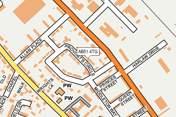 AB51 4TG map - OS OpenMap – Local (Ordnance Survey)