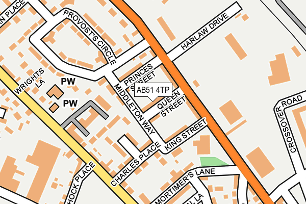 AB51 4TP map - OS OpenMap – Local (Ordnance Survey)