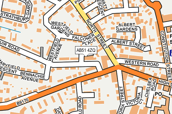 AB51 4ZQ map - OS OpenMap – Local (Ordnance Survey)