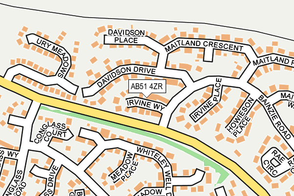 AB51 4ZR map - OS OpenMap – Local (Ordnance Survey)