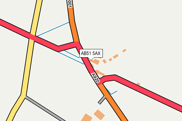 AB51 5AX map - OS OpenMap – Local (Ordnance Survey)