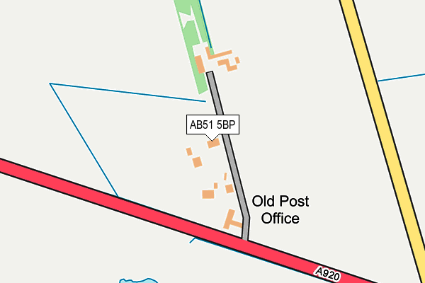 AB51 5BP map - OS OpenMap – Local (Ordnance Survey)