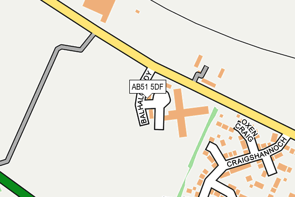 AB51 5DF map - OS OpenMap – Local (Ordnance Survey)