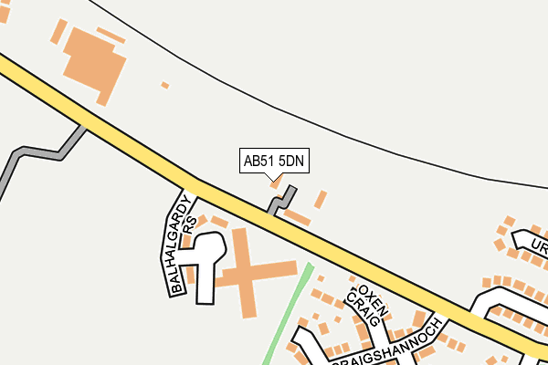 AB51 5DN map - OS OpenMap – Local (Ordnance Survey)