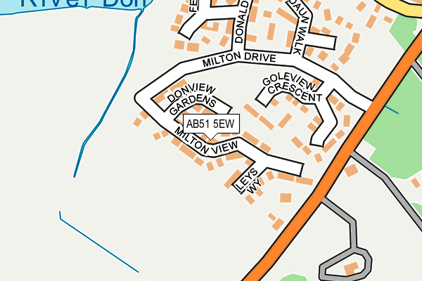 AB51 5EW map - OS OpenMap – Local (Ordnance Survey)