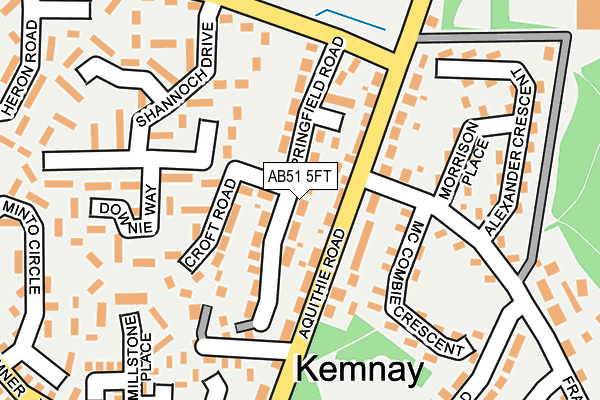 AB51 5FT map - OS OpenMap – Local (Ordnance Survey)