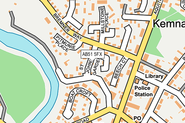 AB51 5FX map - OS OpenMap – Local (Ordnance Survey)