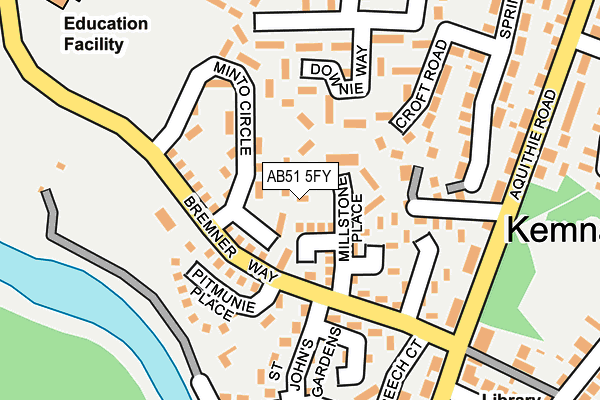 AB51 5FY map - OS OpenMap – Local (Ordnance Survey)
