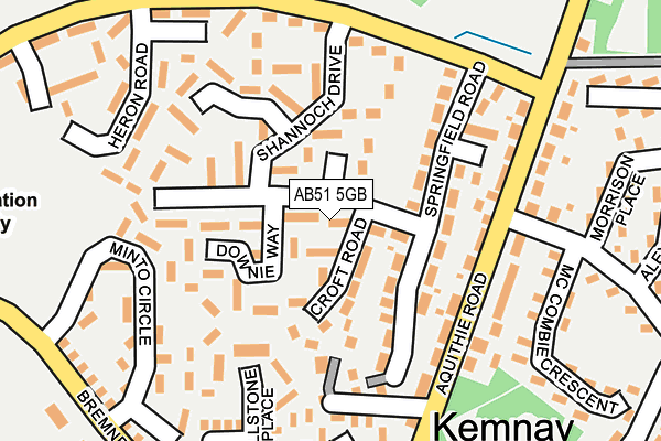 AB51 5GB map - OS OpenMap – Local (Ordnance Survey)