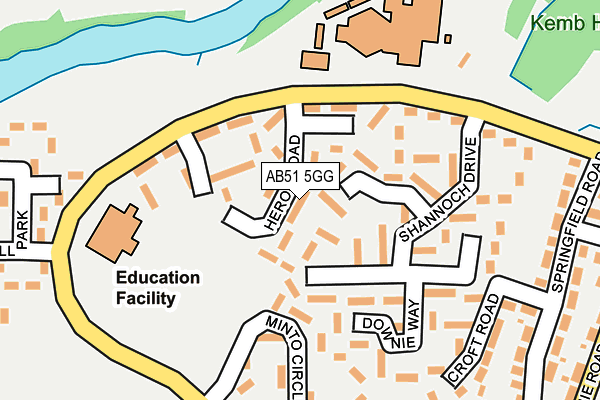 AB51 5GG map - OS OpenMap – Local (Ordnance Survey)