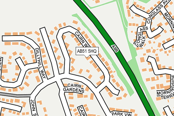 AB51 5HQ map - OS OpenMap – Local (Ordnance Survey)