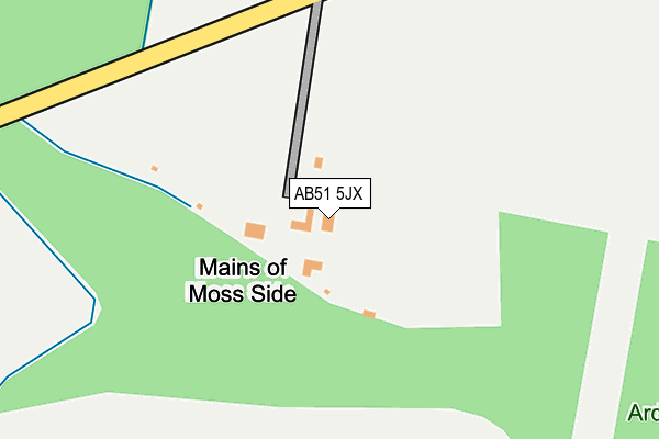 AB51 5JX map - OS OpenMap – Local (Ordnance Survey)