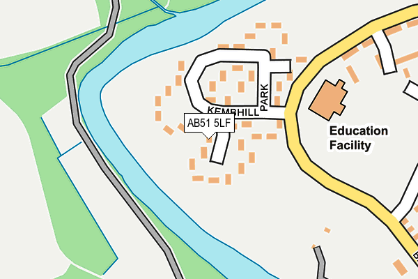 AB51 5LF map - OS OpenMap – Local (Ordnance Survey)