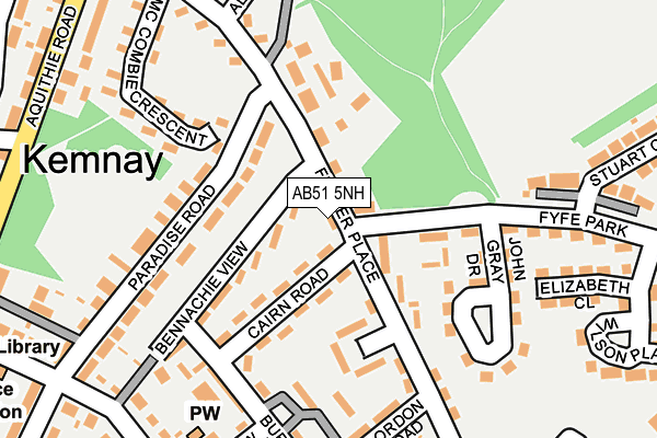AB51 5NH map - OS OpenMap – Local (Ordnance Survey)