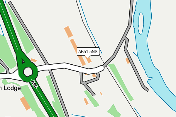 AB51 5NS map - OS OpenMap – Local (Ordnance Survey)