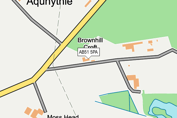 AB51 5PA map - OS OpenMap – Local (Ordnance Survey)