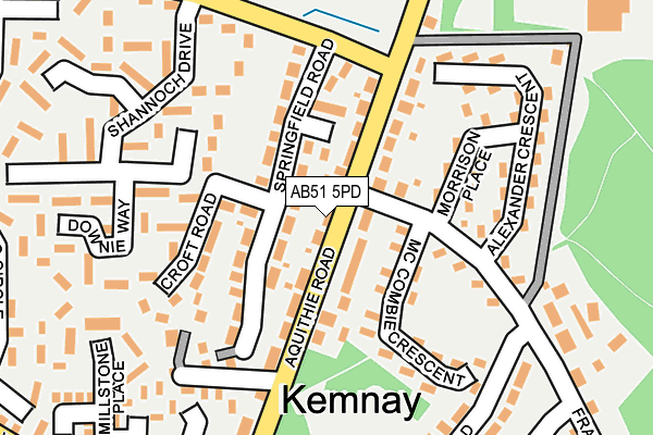 AB51 5PD map - OS OpenMap – Local (Ordnance Survey)