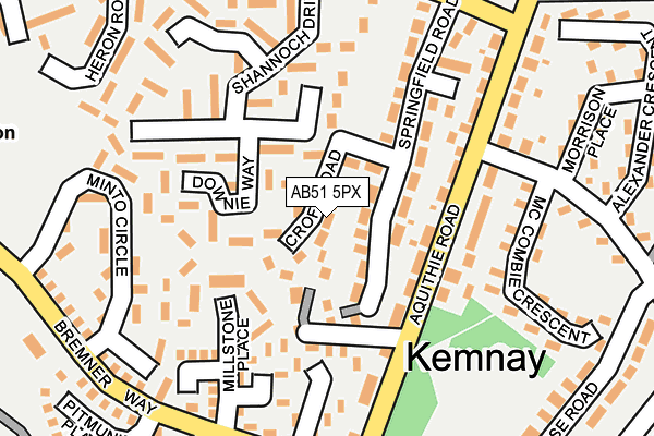 AB51 5PX map - OS OpenMap – Local (Ordnance Survey)