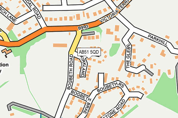 AB51 5QD map - OS OpenMap – Local (Ordnance Survey)