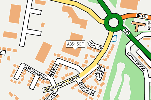 AB51 5QF map - OS OpenMap – Local (Ordnance Survey)