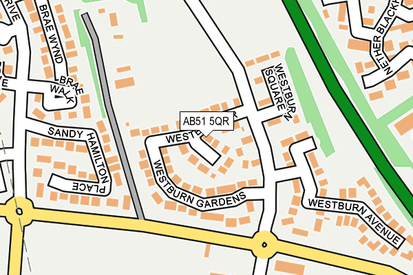 AB51 5QR map - OS OpenMap – Local (Ordnance Survey)