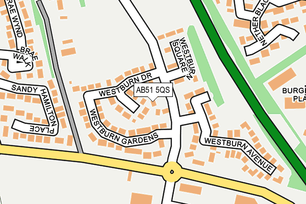 AB51 5QS map - OS OpenMap – Local (Ordnance Survey)