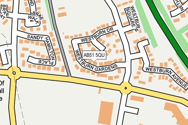 AB51 5QU map - OS OpenMap – Local (Ordnance Survey)