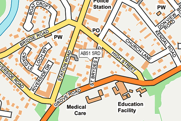 AB51 5RD map - OS OpenMap – Local (Ordnance Survey)