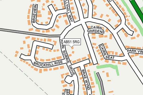 AB51 5RG map - OS OpenMap – Local (Ordnance Survey)
