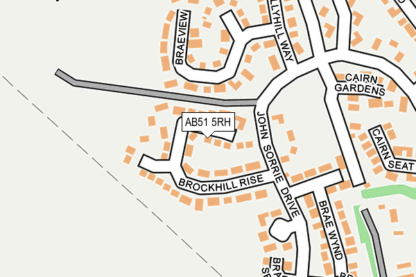AB51 5RH map - OS OpenMap – Local (Ordnance Survey)