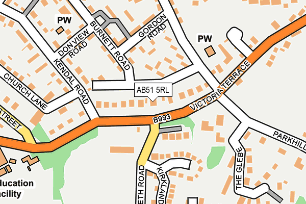 AB51 5RL map - OS OpenMap – Local (Ordnance Survey)