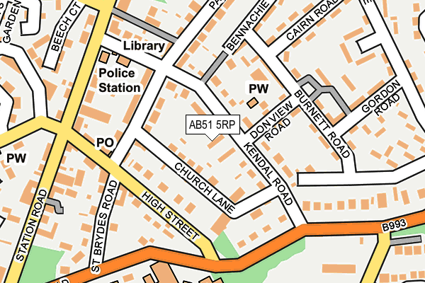 AB51 5RP map - OS OpenMap – Local (Ordnance Survey)