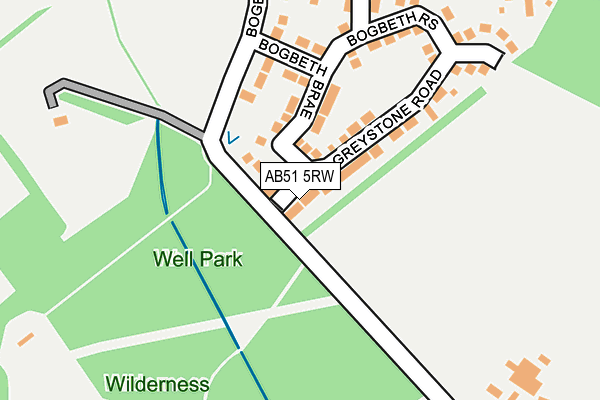 AB51 5RW map - OS OpenMap – Local (Ordnance Survey)